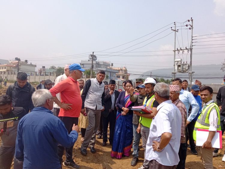 शहरीविकासमन्त्री गुरूङद्वारा मन्त्री निवास भवन निर्माण यथासक्य पूरा गर्न निर्देशन