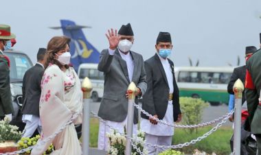 तीन दिने भारत भ्रमण सकेर प्रधानमन्त्री देउवा स्वदेश फिर्ता