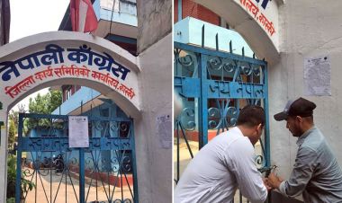 पोखरामा कांग्रेसका पदाधिकारीलाई कार्यकर्ताले पार्टी  कार्यालयमा थुने