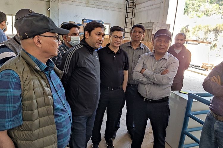 दोर्दी र ङादी जलविद्युत आयोजनाको कुलमानले गरे अनुगमन