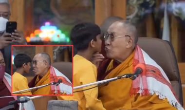 एक बालकलाई चुम्बन गरेकोमा आलोचना भएपछि दलाई लामाले मागे माफी