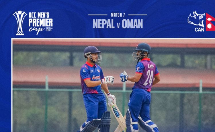नेपाललाई लगातार झट्का, ओमानविरुद्ध चौथो विकेट पनि गुमायो नेपालले   