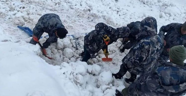 मुगु हिमपहिरो अपडेटः अत्यधिक हिमपातका कारण बेपत्ता खोज्न समस्या