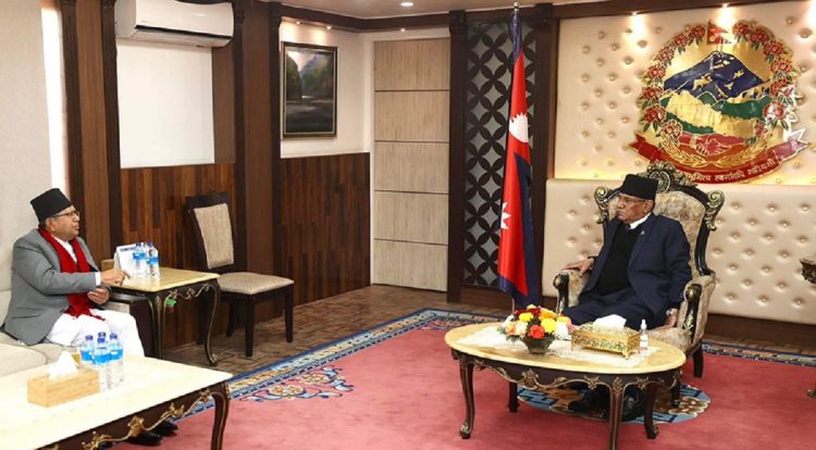 संसद बैठकअघि प्रधानमन्त्री र सभामुखबीच भेटवार्ता