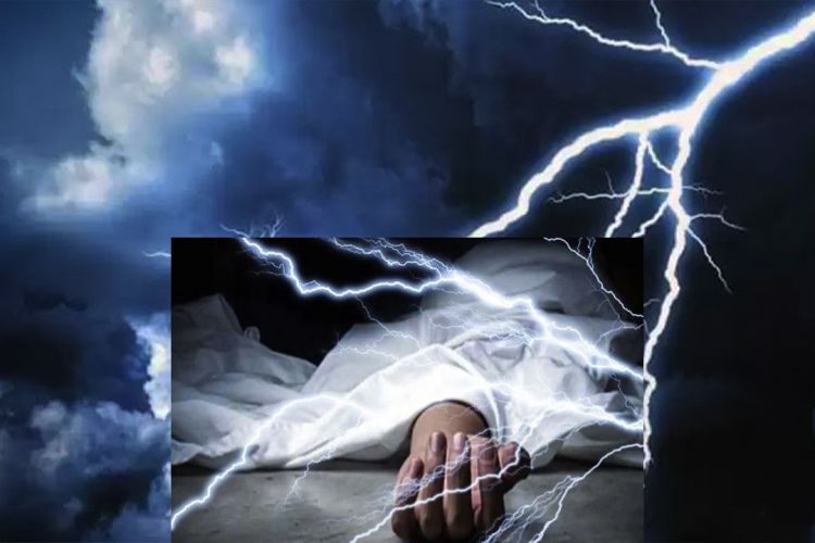 चट्याङ लागेर दुई जनाको मृत्यु, एक घाइते