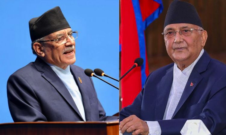 प्रधानमन्त्री दाहाल लाई अध्यक्ष ओलीको प्रश्न– बिगुल फुक्ने ठाउँ हो दिल्ली ?