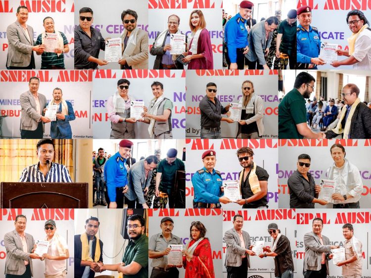 चौथो ओएस नेपाल म्युजिक अवार्डः २७५ जनालाई प्रमाणपत्र प्रदान