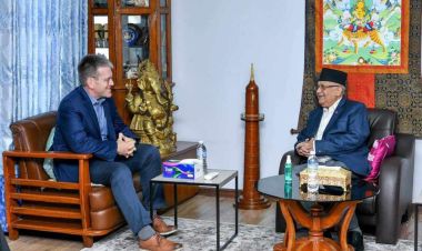 अध्यक्ष ओली र अमेरिकी राजदूत थम्पसनबीच भेटवार्ता