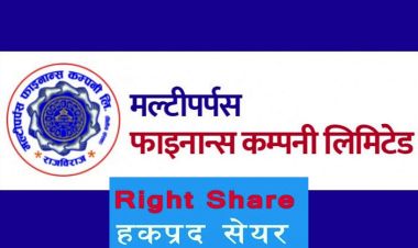 मल्टीपर्पस फाइनान्सद्वारा हकप्रद सेयर बिक्री खुला