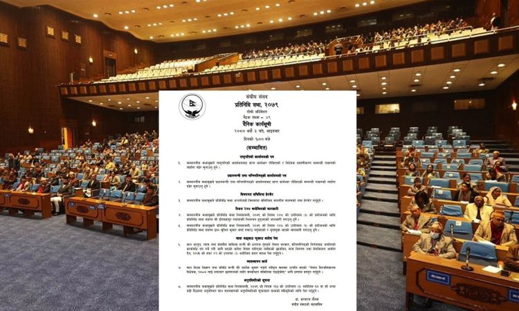 प्रतिनिधिसभा बैठक आज बस्दै, यस्तो छ कार्यसूची