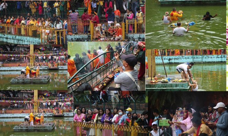 आज नागपञ्चमीः यसरी गरियो नागपोखरीमा नागको पूजा (फोटोफिचर)