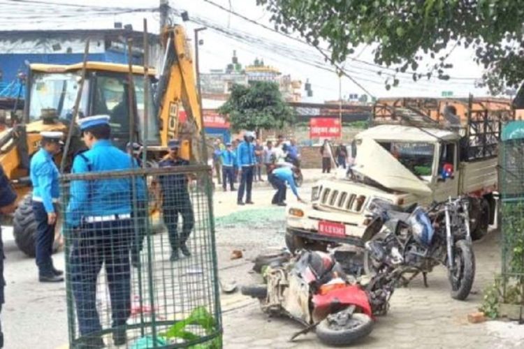 पेप्सीकोलामा ४ सवारीसाधन दुर्घटना, १० जना घाइते