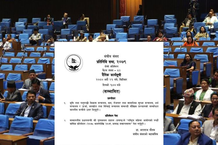 प्रतिनिधिसभा बैठक आज बस्दै, यस्तो छ कार्यसूची