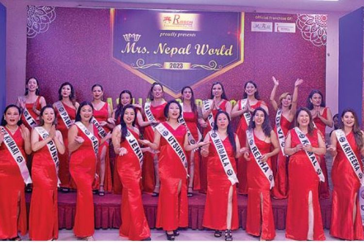मिसेस नेपाल वर्ल्ड –२०२३ को टप २३ प्रतिस्पर्धी सार्वजनिक 