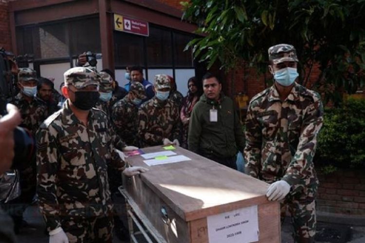 नेपाल ल्याइयो हमासको आक्रमणमा मारिएका गणेशकुमार नेपालीको शव