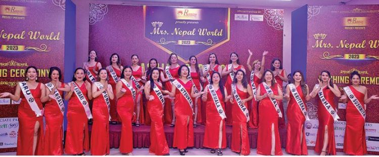 मिसेस नेपाल वर्ल्ड –२०२३ को टप २३ प्रतिस्पर्धी सार्वजनिक 