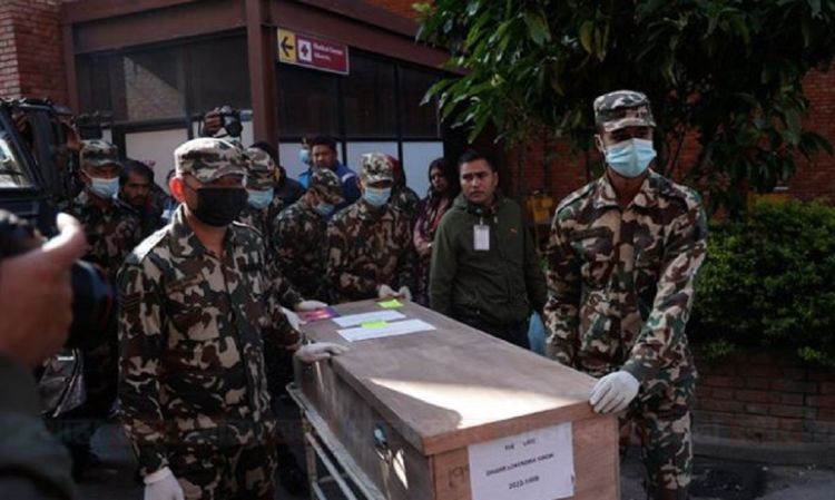 नेपाल ल्याइयो हमासको आक्रमणमा मारिएका गणेशकुमार नेपालीको शव
