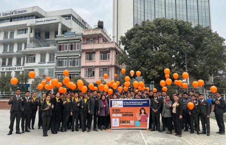 जोन्टाको १६ दिने महिला हिँसा विरुद्धको अभियान, सिल्भर माउण्टेन कलेजका विद्यार्थीको सहभागिता