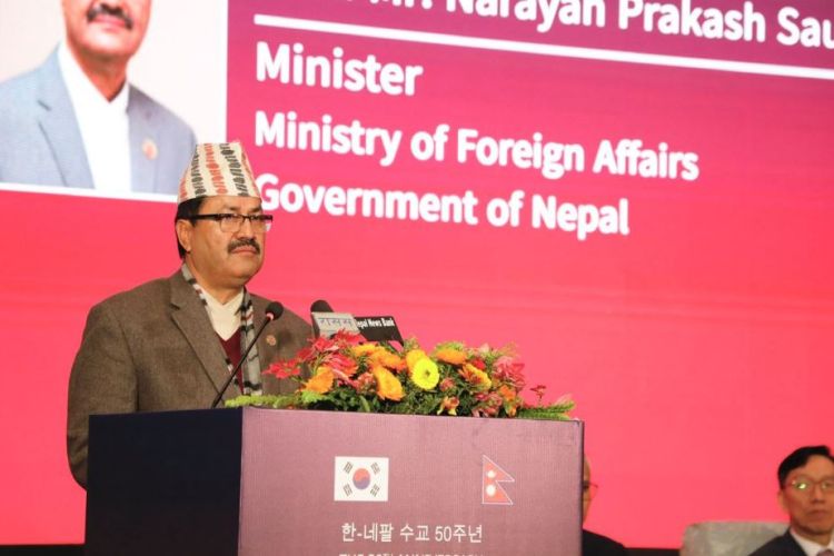 कोरियाली लगानीकर्ता र उद्यमीहरूको ठूलो सङ्ख्यालाई स्वागत गर्न तत्पर छौं : परराष्ट्रमन्त्री साउद