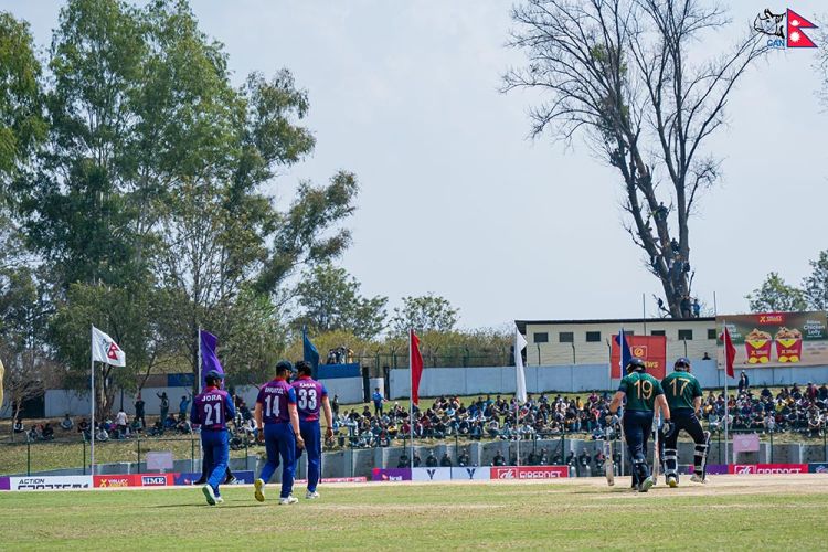  नेपाललाई आयरल्याण्ड वोल्भ्सले दियो १२२ रनको लक्ष्य