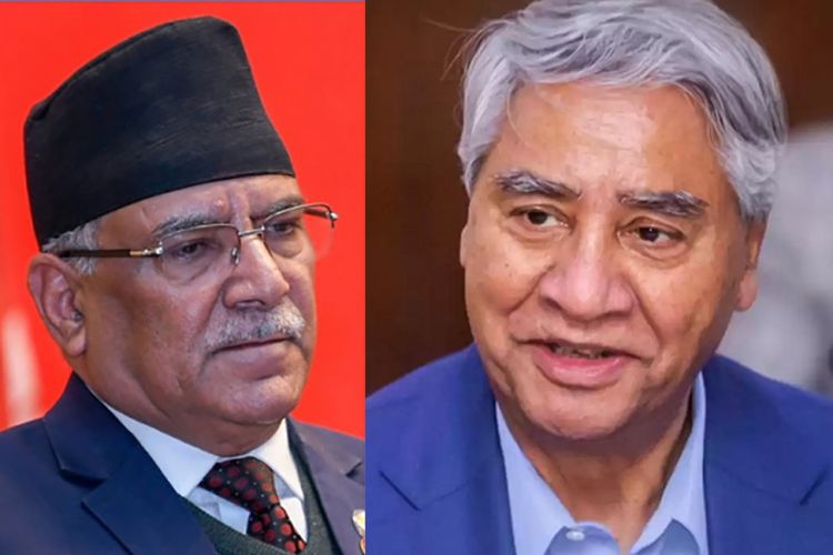 प्रधानमन्त्री दाहाल र कांग्रेसका सभापति देउवाबीच भेटवार्ता