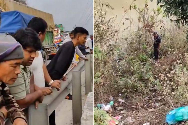 त्रिशूलीमा खस्यो काठमाडौंबाट गोरखा जाँदै गरेको ट्याक्सी , उद्दार कार्य जारी
