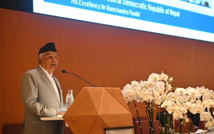 जेनेभामा राष्ट्रपति पौडेलको सम्बोधन, उठाए जलवायु परिवर्तन र श्रमको मुद्दा 