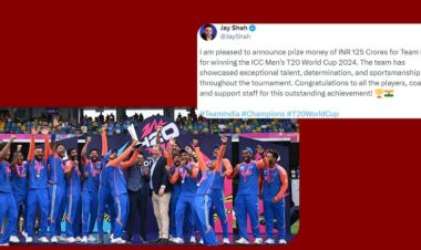 विश्वकप  विजेता  भारतीय टोलीलाई एक सय २५ करोड पुरस्कार