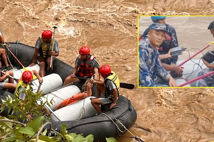 सिमलताल पहिरोः वाटर ड्रोनको प्रयोग गरेर त्रिशुलीमा बेपत्ता बस खोजिदै