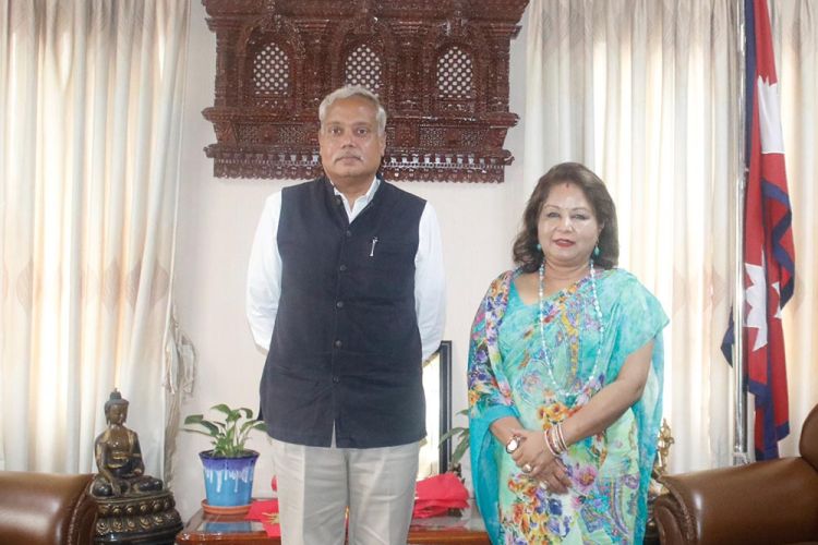 परराष्ट्रमन्त्री राणा र भारतीय राजदूतबीचको भेट, सीमा समस्याबारे चर्चा