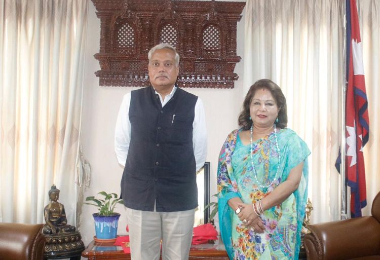 परराष्ट्रमन्त्री राणा र भारतीय राजदूतबीचको भेट, सीमा समस्याबारे चर्चा