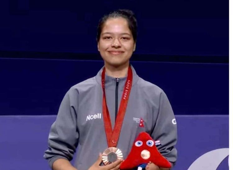  पलेशाले जितिन् पेरिस पाराओलम्पिकमा ऐतिहासिक कास्य पदक