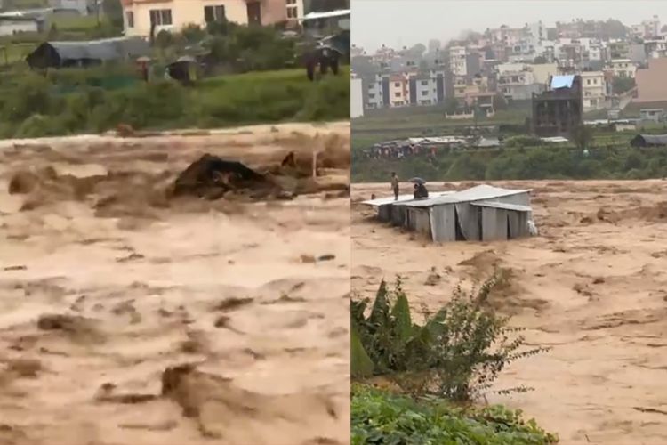 नक्खु खोलाले बगाउदा चार जना बेपत्ता