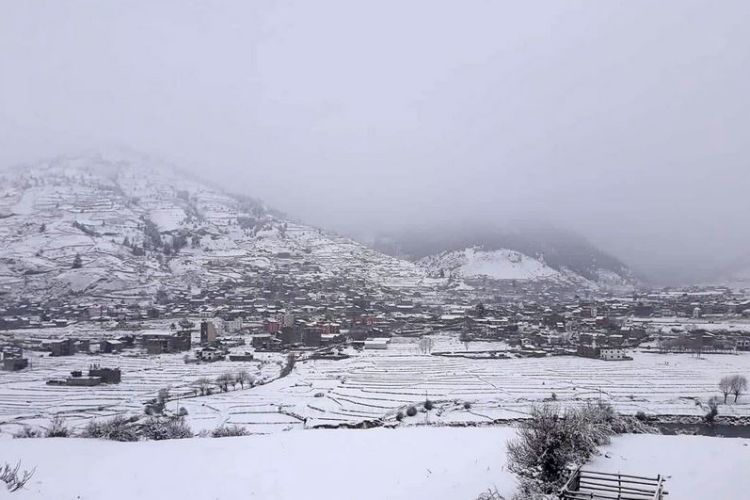 हुम्लामा तेस्रो पटक हिमपात, खेती राम्रो हुने भएपछि किसान हर्षित