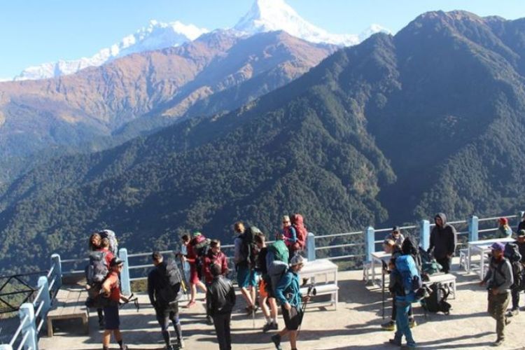 हिमपात नभएपछि यस वर्ष हिउँदमा पनि मनाङ घुम्न आए विदेशी पर्यटक