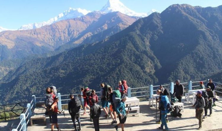 हिमपात नभएपछि यस वर्ष हिउँदमा पनि मनाङ घुम्न आए विदेशी पर्यटक