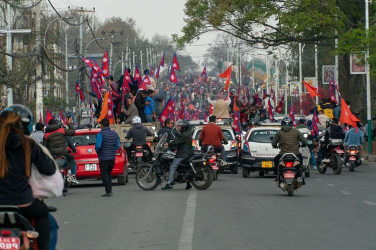 पूर्वराजा ज्ञानेन्द्रलाई काठमाडौंमा भव्य स्वागत, र्‍यालीसहित निर्मल निवास पुर्याइदै
