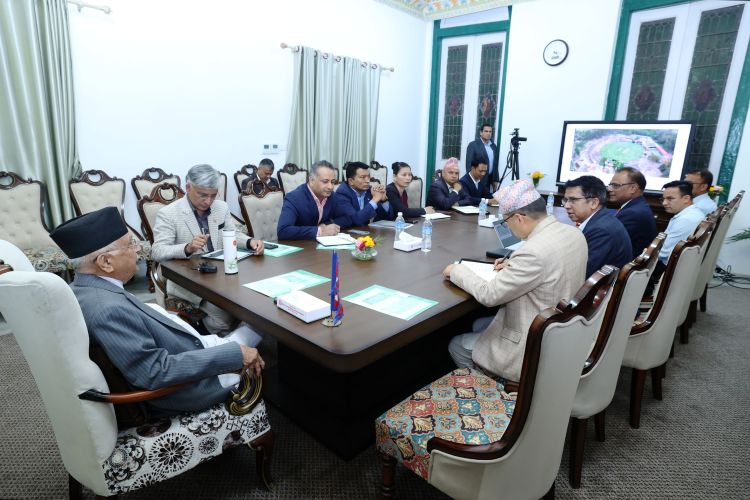 किर्तिपुर क्रिकेट मैदान निर्माण ढिलाईबारे प्रधानमन्त्री ओलीको गम्भीर चासो