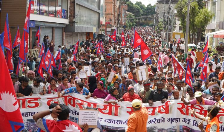 वालेन विरूद्दको कवाडीको प्रदर्शनमा सुकुम्बासीको पनि साथ