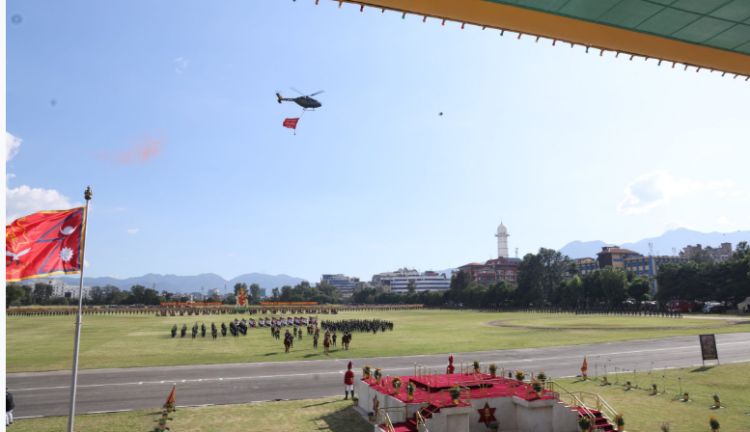 सेनाद्वारा टुँडिखेलमा फूलपाती बढाइँ आयोजना गरिँदै