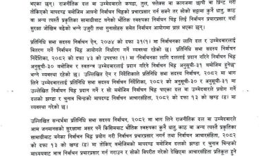 भौतिक रूपमा चुनाव चिन्ह बोकेर प्रचारप्रसारमा जान आयोगले लगायो रोक