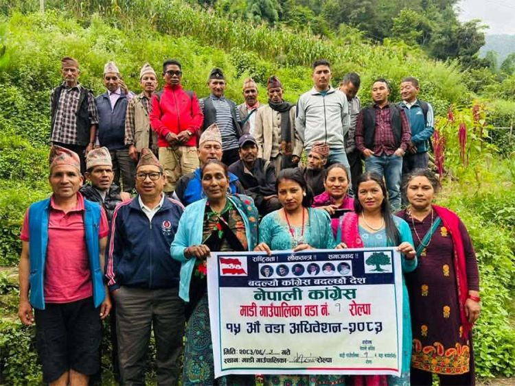 रोल्पाका ७२ मध्ये ३ वडामा कांग्रेसको वडा अधिवेशन हुन सकेन