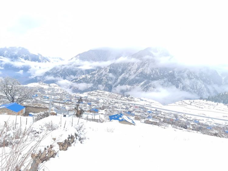 हुम्लामा हिमपातले जनजीवन प्रभावित
